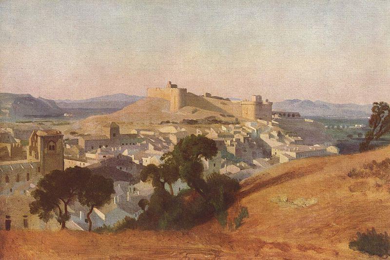 Jean-Baptiste Camille Corot Ansicht von Villeneuve-Les-Avignon, Das Fort Saint-Andre